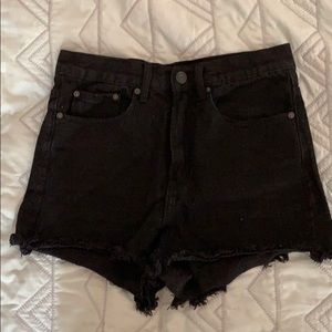 Black Denim Shorts